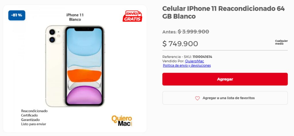 iPhone en Olímpica