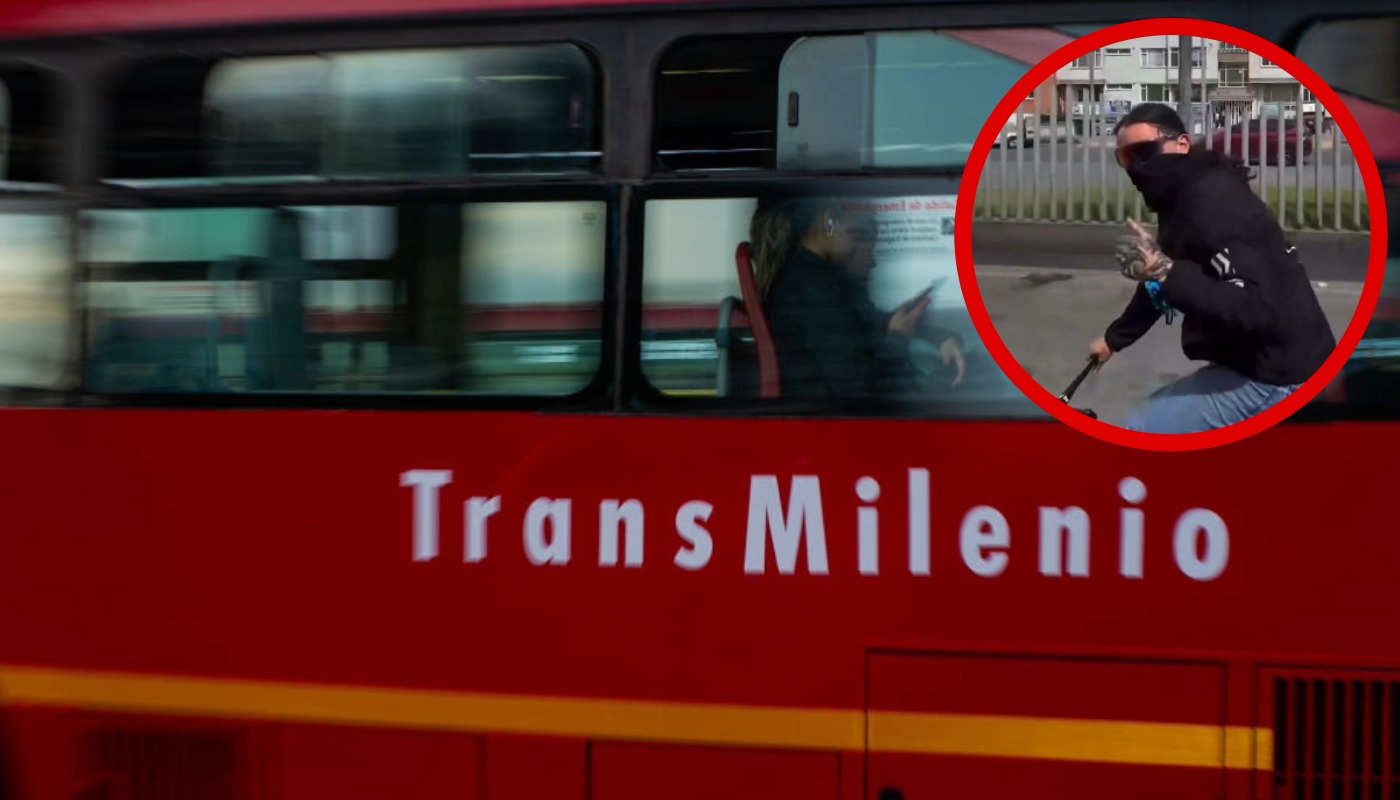 Joven se grabó manejando bicicleta en carril de Transmilenio