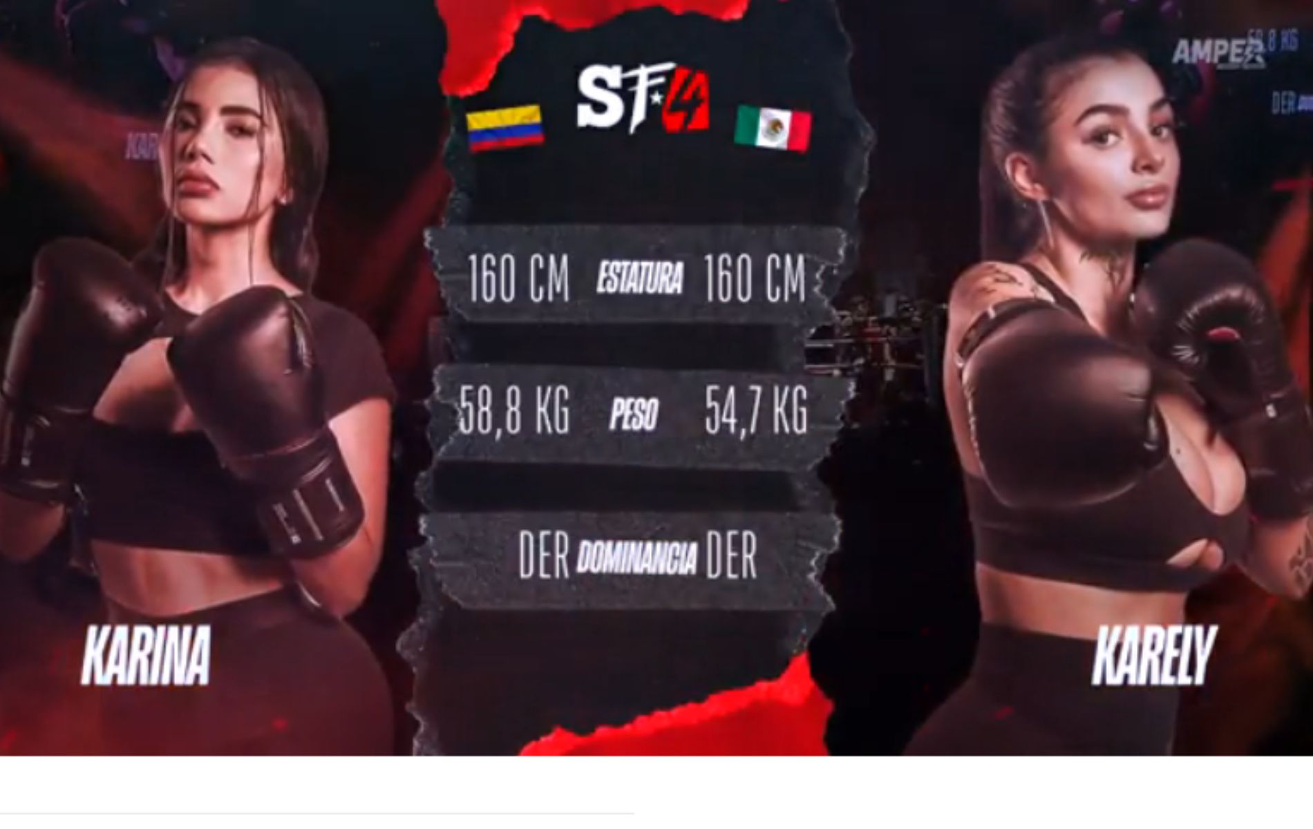 Karina García terminó con xígeno en la pelea contra Karely Ruiz en Bogotá
