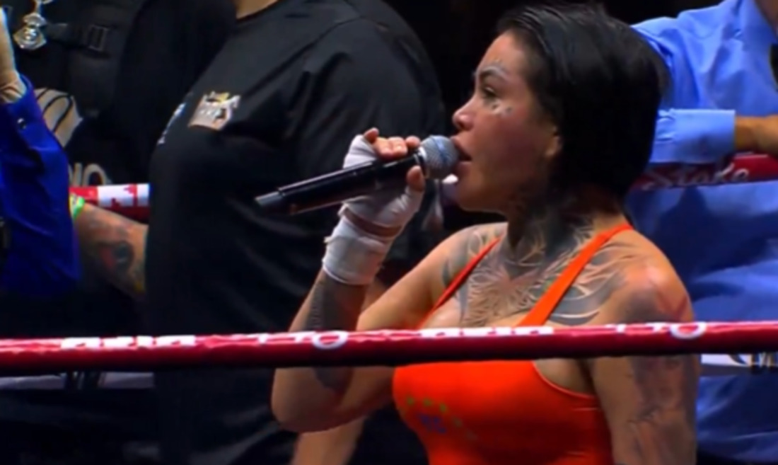 Yina Calderón, luego de su pelea contra Andrea Valdiri en 'Stream Fighters 4', organizada por 'Westcol'