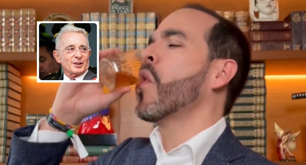 Foto de Abelardo de la Espriella y Álvaro Uribe, en nota de Abelardo de la Espriella bebió por absolución de Álvaro Uribe y lanzó arremetida
