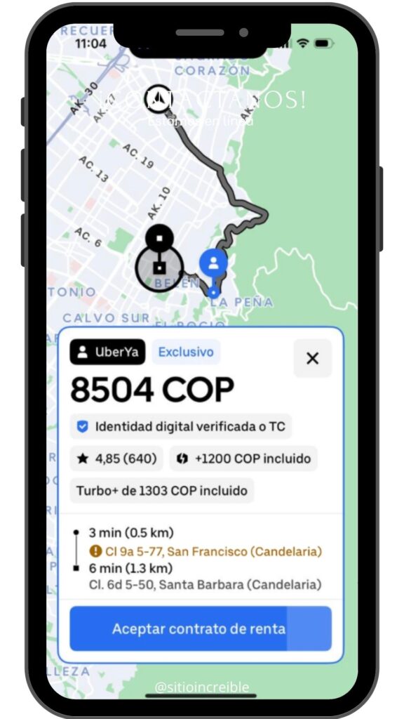 Zona de alerta de Uber / Uber