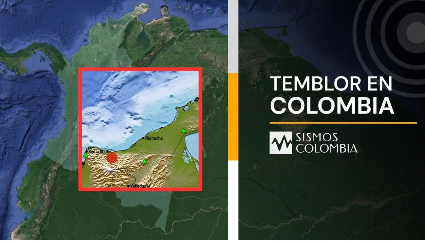Temblor en Colombia de magnitud 2.9 hoy 23102025 en Dibulla (La Guajira)