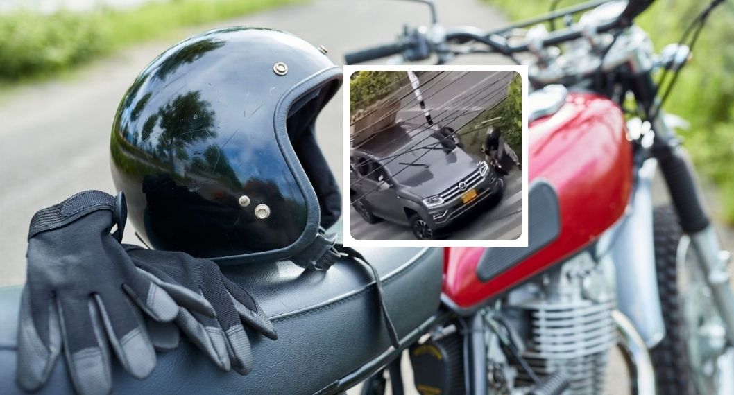 Fotos de motociclistas, en nota sobre sorpresa para motociclistas en intento de robo en Colombia, raro final en video