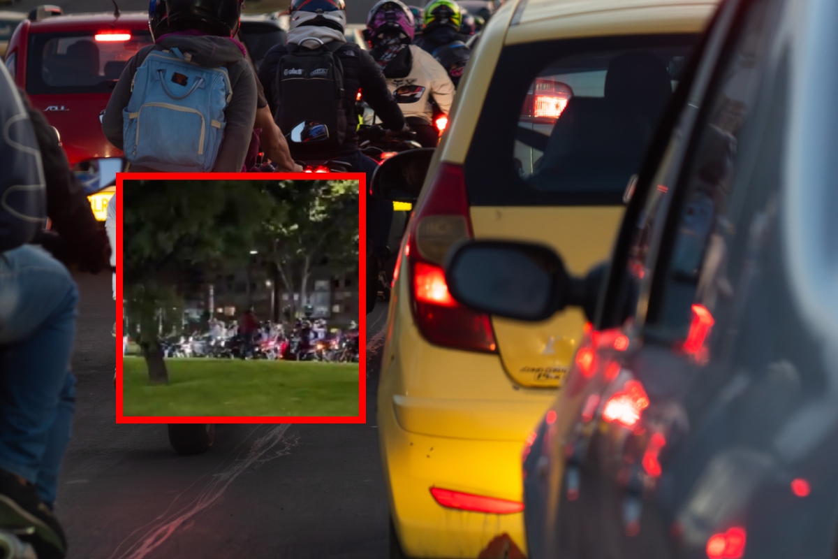 Motociclistas desafían al distrito y armaron trancón en plena Boyacá en Bogotá