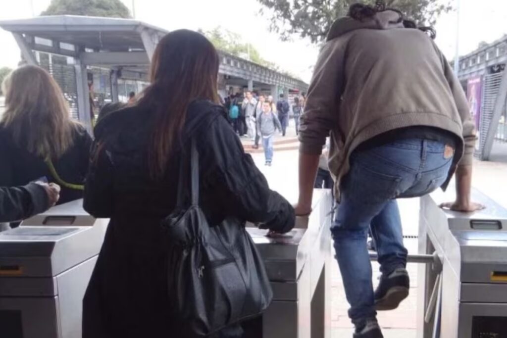 Colado en Transmilenio / Secretaría de Seguridad