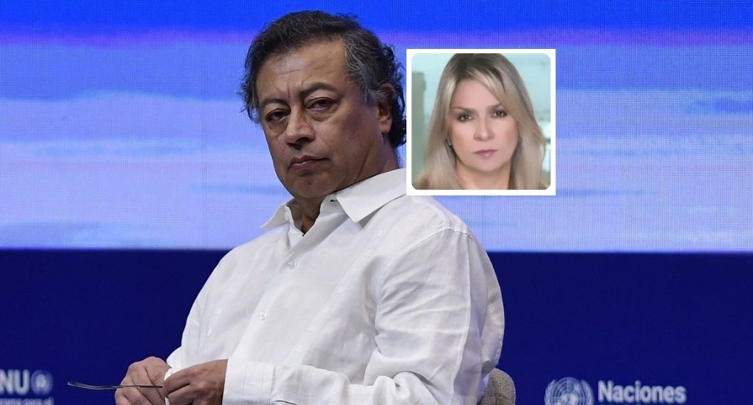Fotos de Gustavo Petro y de Vicky Dávila, en nota de Gustavo Petro retó a Vicky Dávila sobre video y dijo de qué momento engorroso es