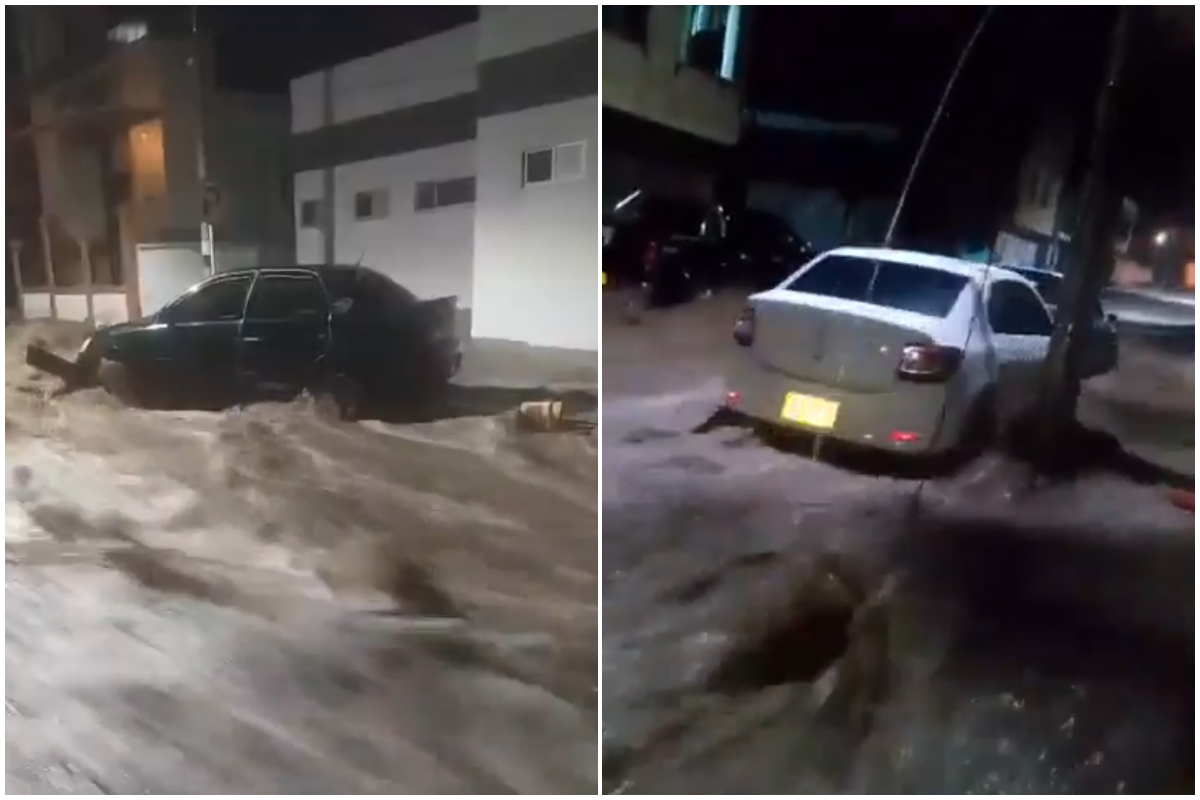 Desbordamiento río en Belén, Boyacá: videos del agua se llevó hasta los carros
