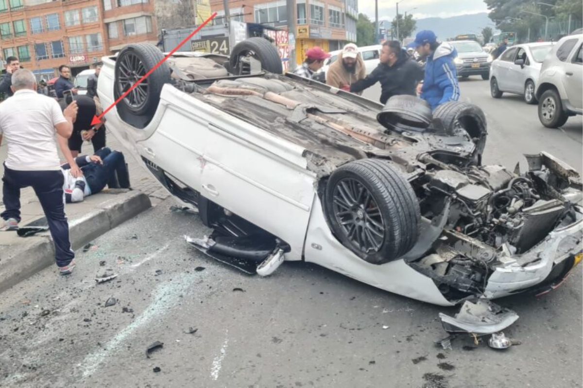Bogotá: foto de lo que habría hecho conductor que mató a dos motociclistas
