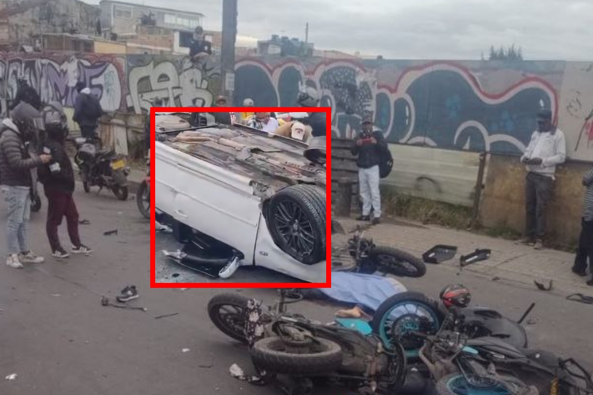 Carro que causó muerte de 2 motociclistas en Bogotá tenía botellas de trago