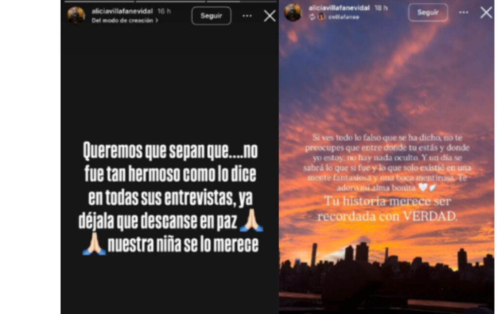 Mensaje de la tía de Alejandra Villafañe