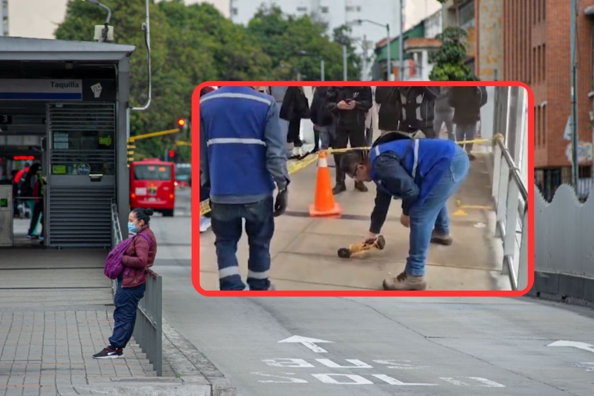 Hallazgo en Transmilenio: en la calle 45 encontraron a personas robando cable