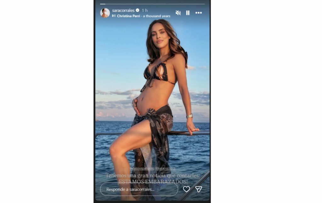 Sara Corrales está embarazada