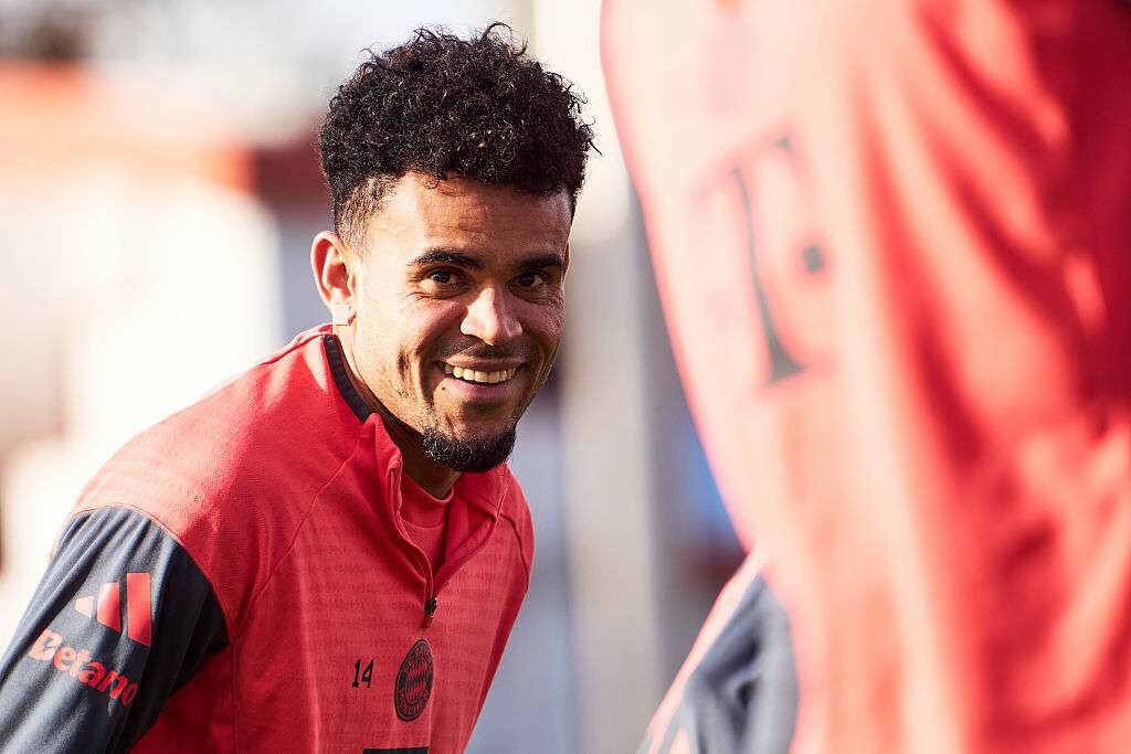 Luis Díaz con Bayern Múnich en entrenamiento / Getty Images
