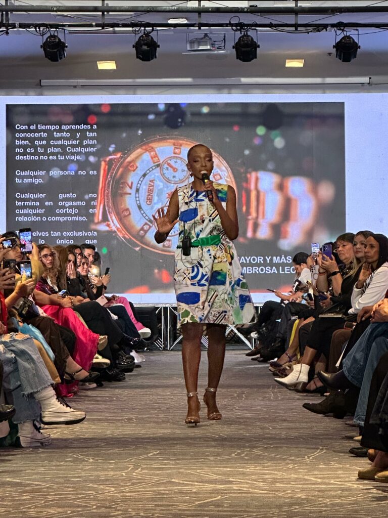 Belky Arizala participó con una pasarela de moda en el She Is Global Forum. Foto: Cortesía.