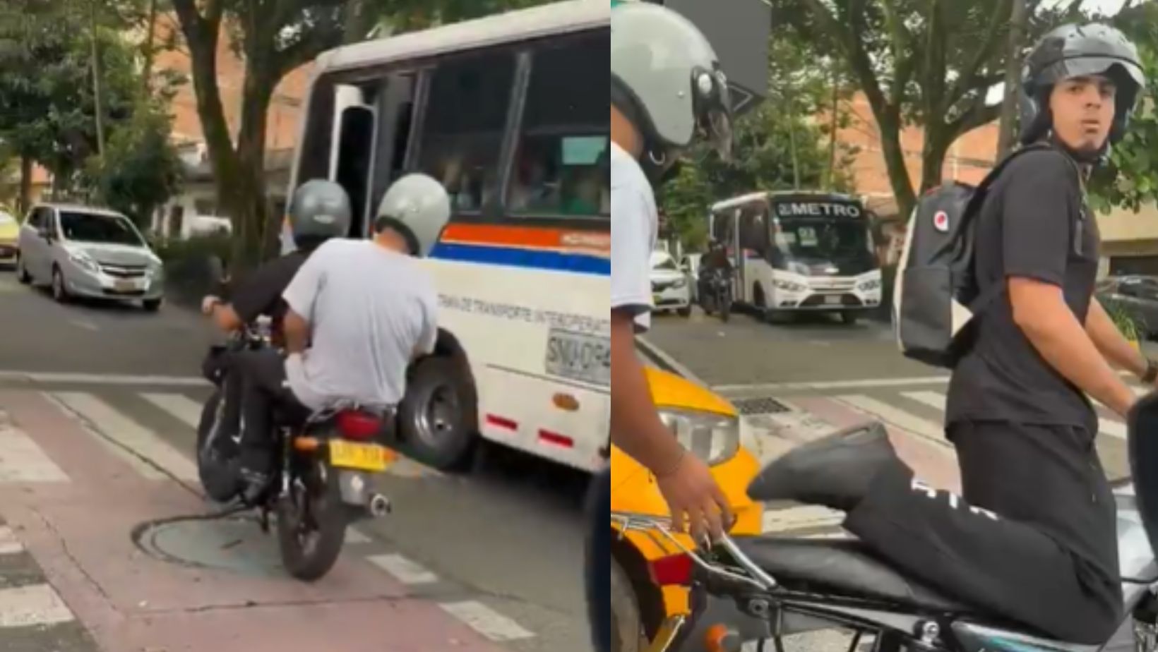 Periodista acusó a motociclistas de golpearlo por caso de intolerancia: video