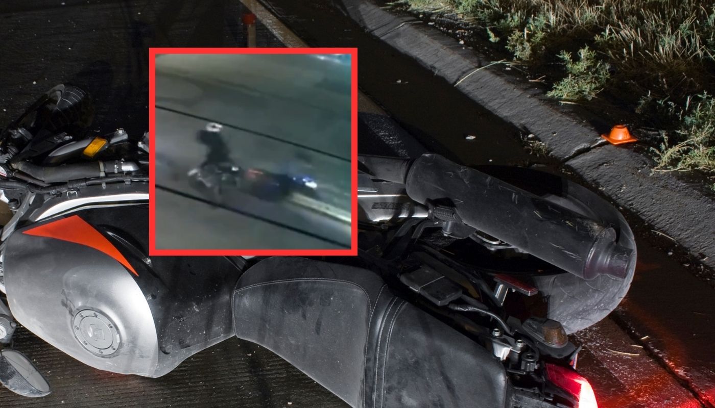 Video muestra violento choque entre dos motociclistas en Bogotá