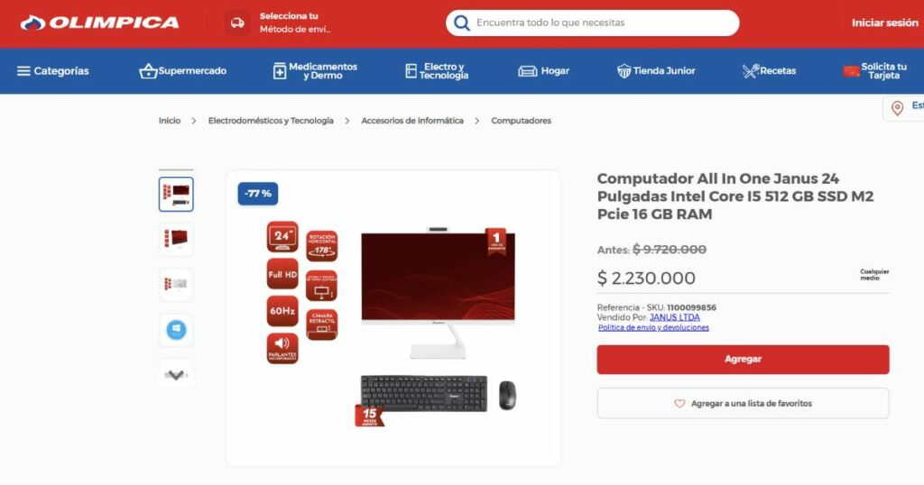 Descuentos en Olímpica por diciembre / Olímpica