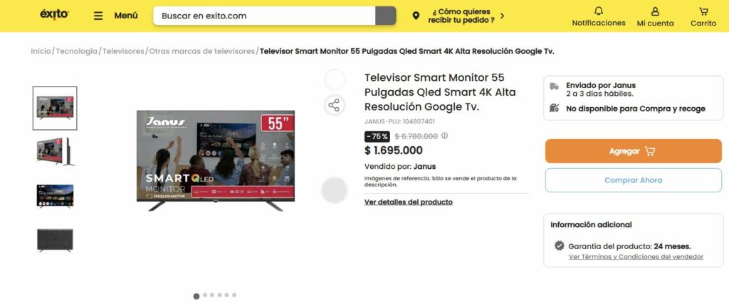 Descuento del 75 % en Éxito / Éxito