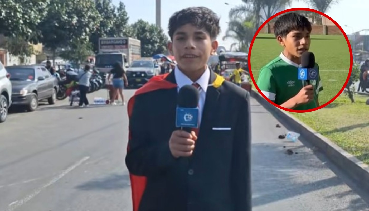 Pol Deportes, niño narrador peruano, apareció con camiseta de equipo colombiano