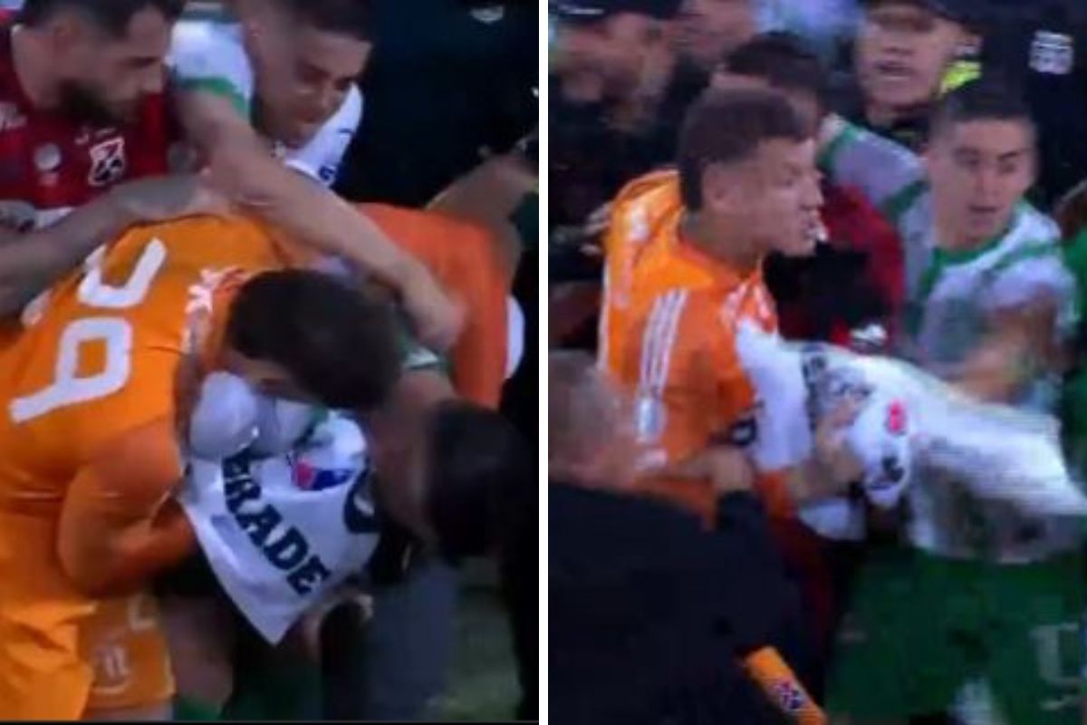 Así fue la pelea entre jugadores de Nacional y Medellín