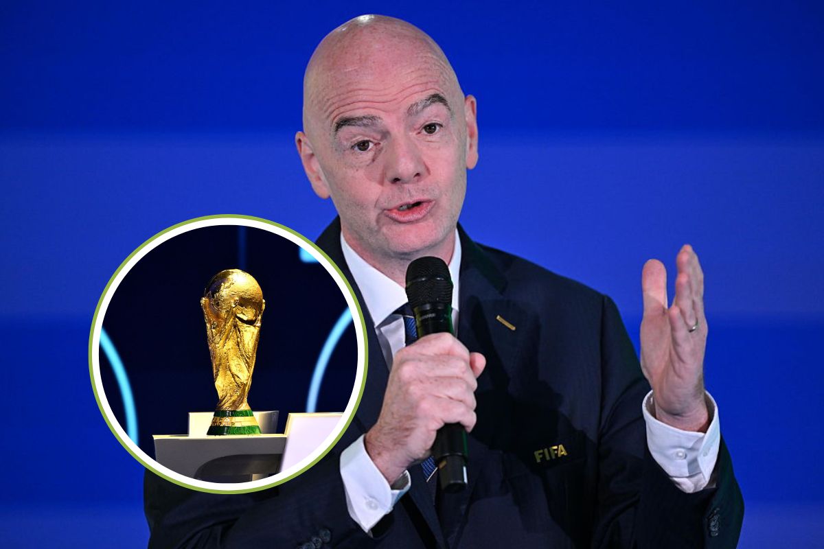 Presidente Gianni Infantino hablando sobre el Mundial 2026
