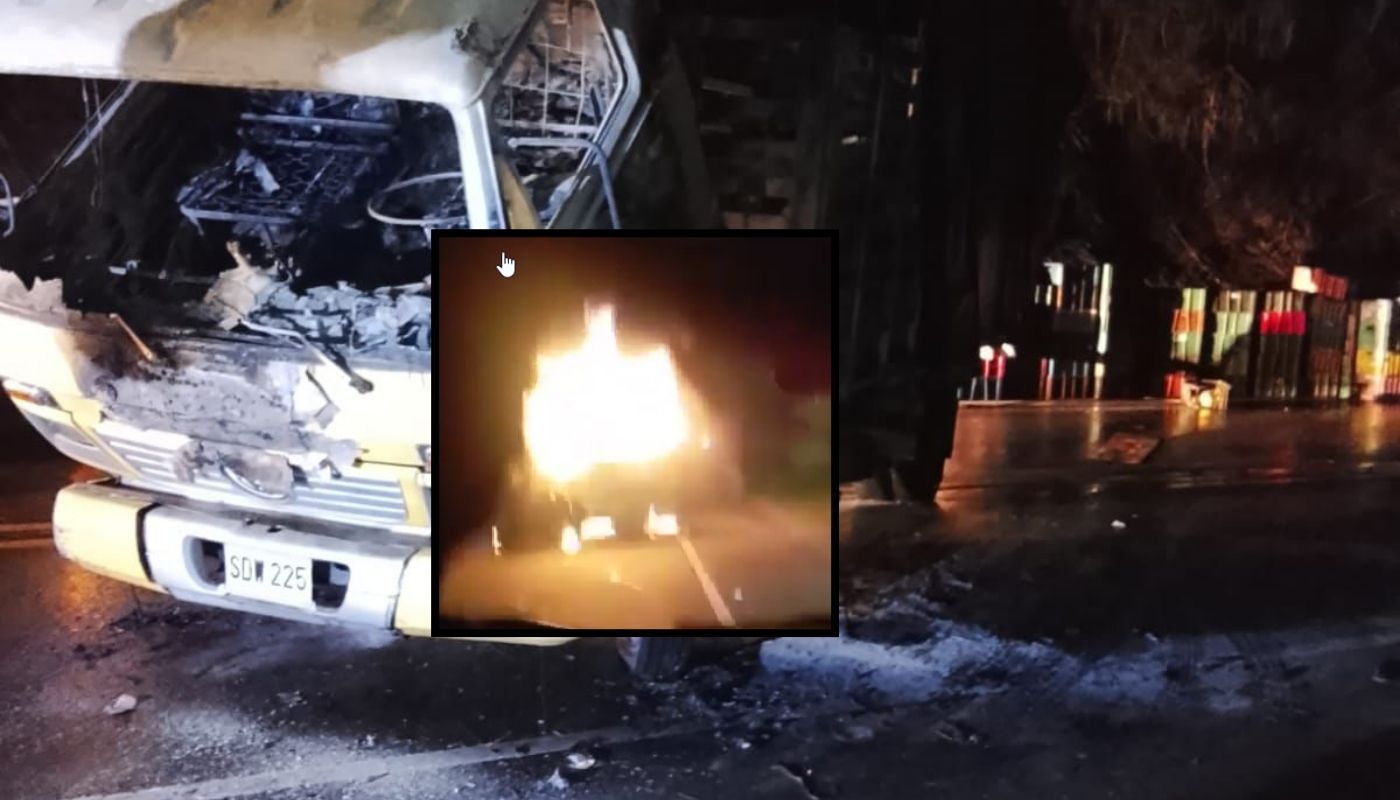 [Video] Quemaron vehículo de carga en la vía Panamericana entre Popayán y Cali