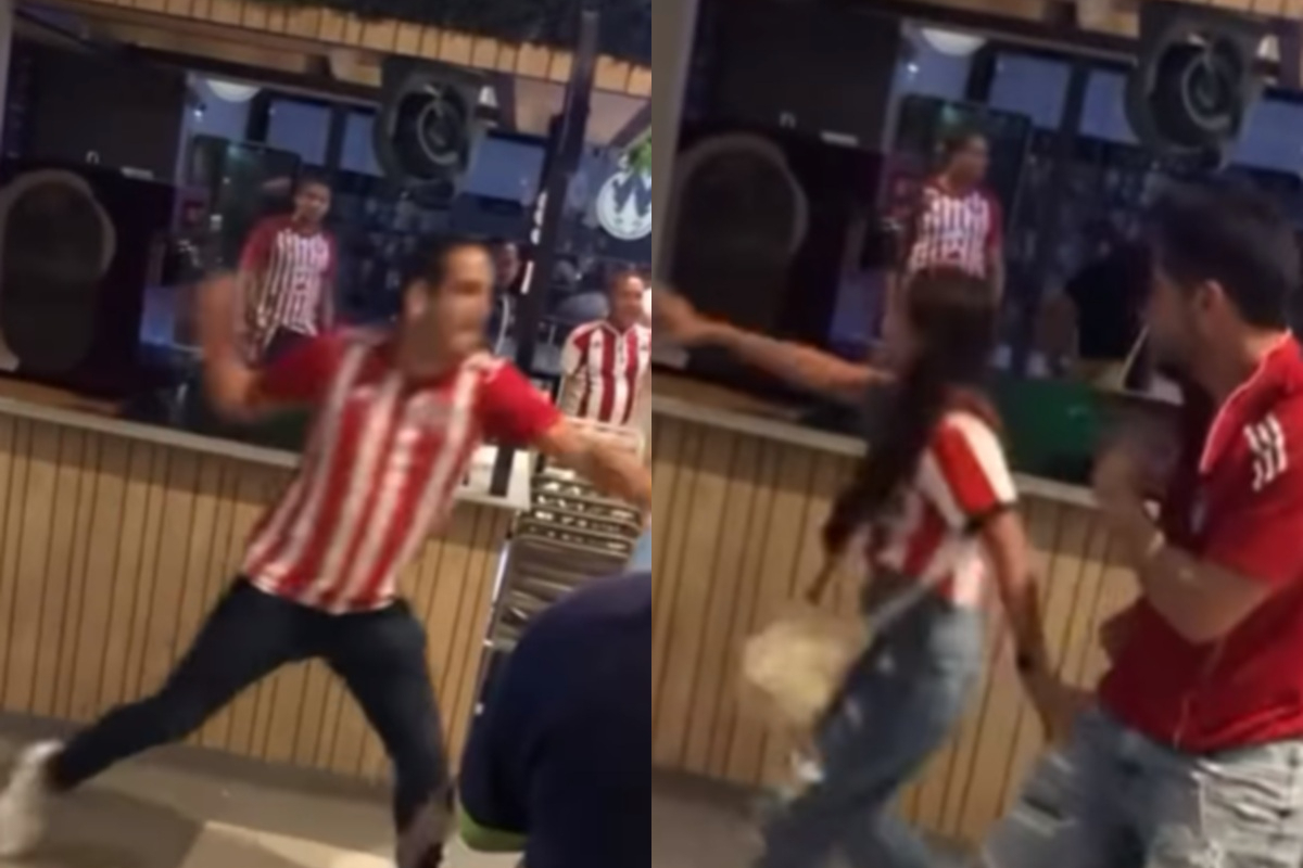 Hinchas del Junior se pelearon celebrando el título de Liga en público