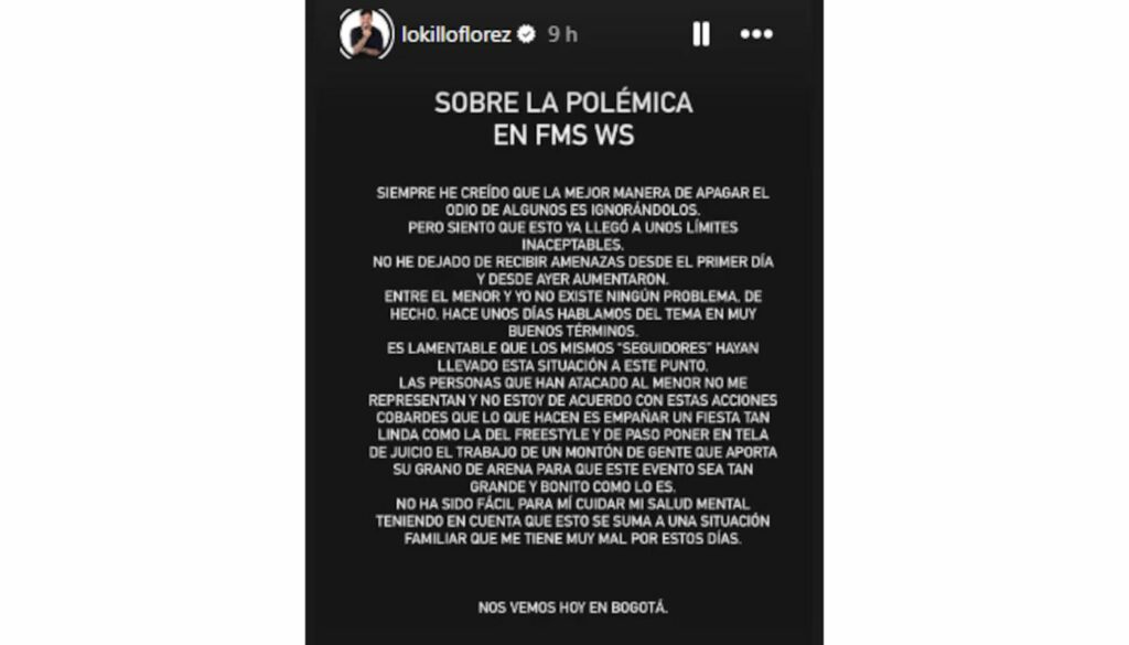 ublicación de 'Lokillo' / Instagram: @Lokilloflorez