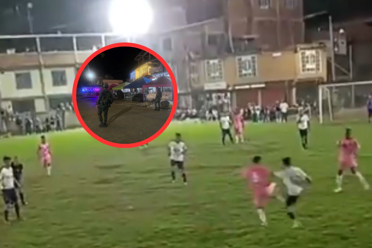 "Se calienta el partido": narrador relató cómo suspendieron juego de fútbol por ataque a estación de la Policía por parte de disidencias de las Farc. 
