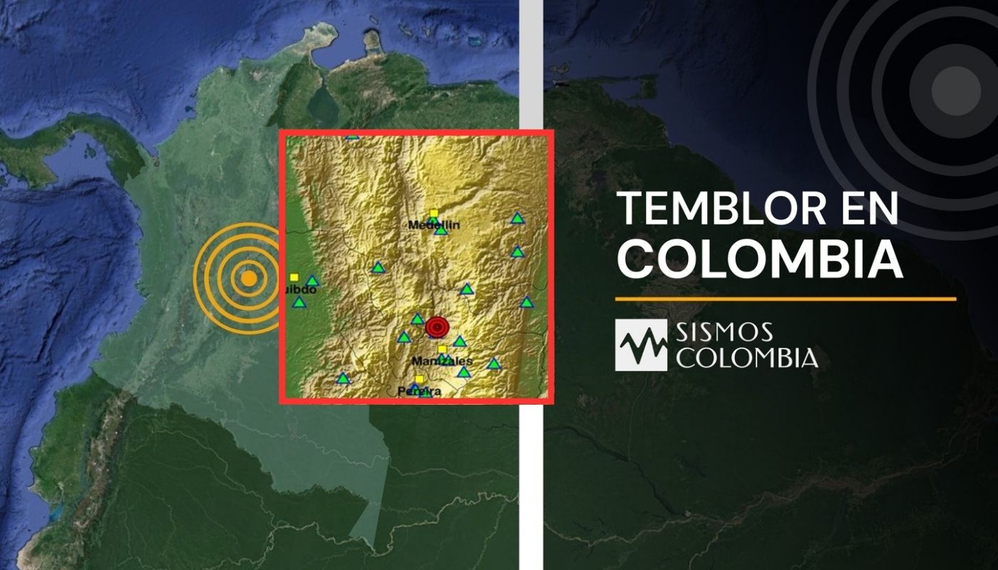 Temblor en Colombia de magnitud 2.7 con epicentro en La Merced (Caldas)