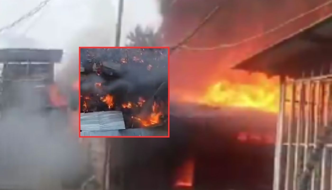 [Video] Impresionante incendio en Cali quemó diez viviendas en El Pondaje