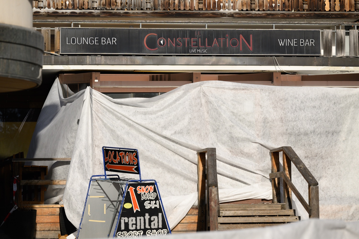 Bar incendiado en Suiza