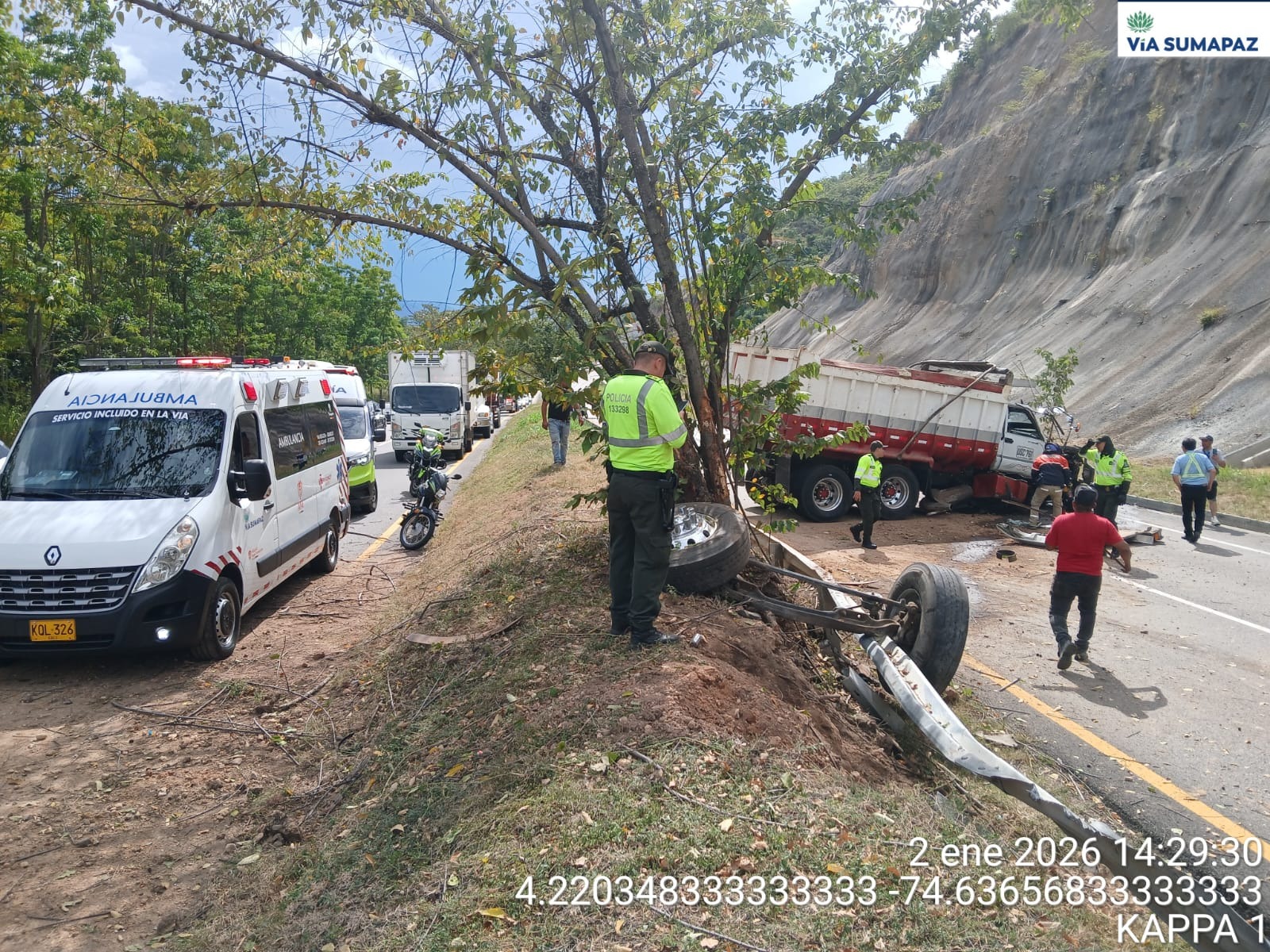 Accidente vía Bogotá-Girardot