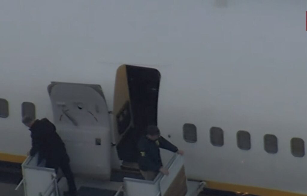 Avión en el que llegó Nicolás Maduro a Estados Unidos 