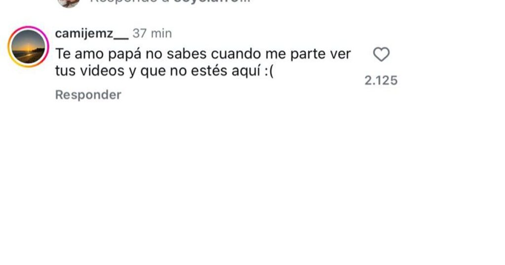 Mensaje de hija de Jiménez - Instagram