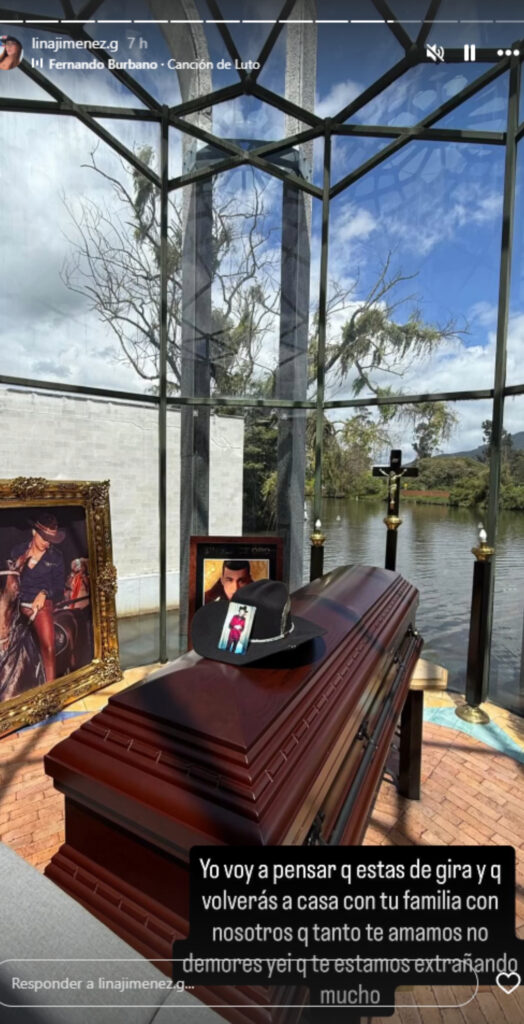 Ataúd de Yeison Jiménez. Foto: @linajimenez.g