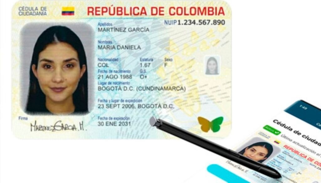 Cédula colombiana nueva.