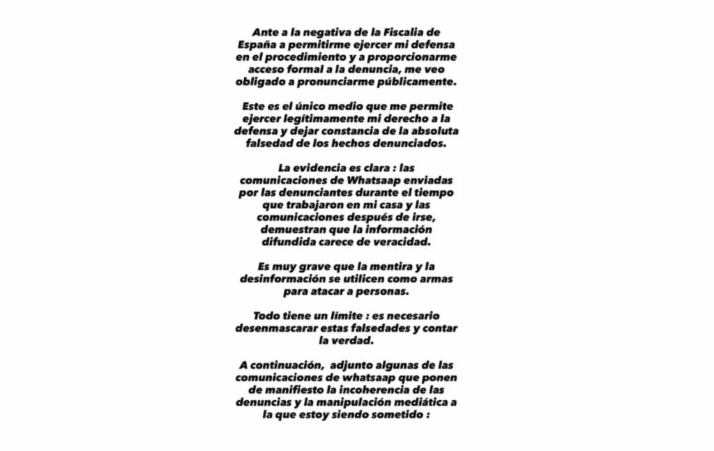 Mensaje de Julio Iglesia