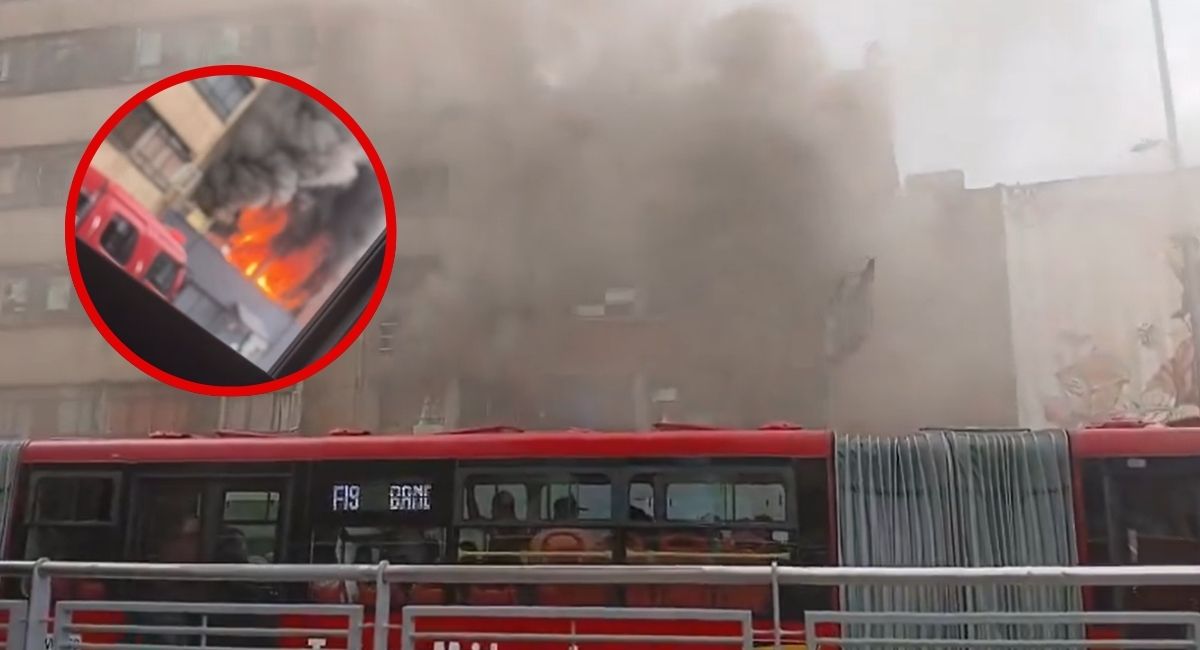 Incendio en el centro de Bogotá calle 22 hoy: video muestra llamas en edificio de cuatro pisos y recuerda episodio de Troya.