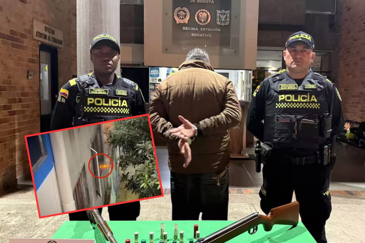 Él es el hombre que capturaron por disparar con una escopeta desde una ventana en Engativá, Bogotá