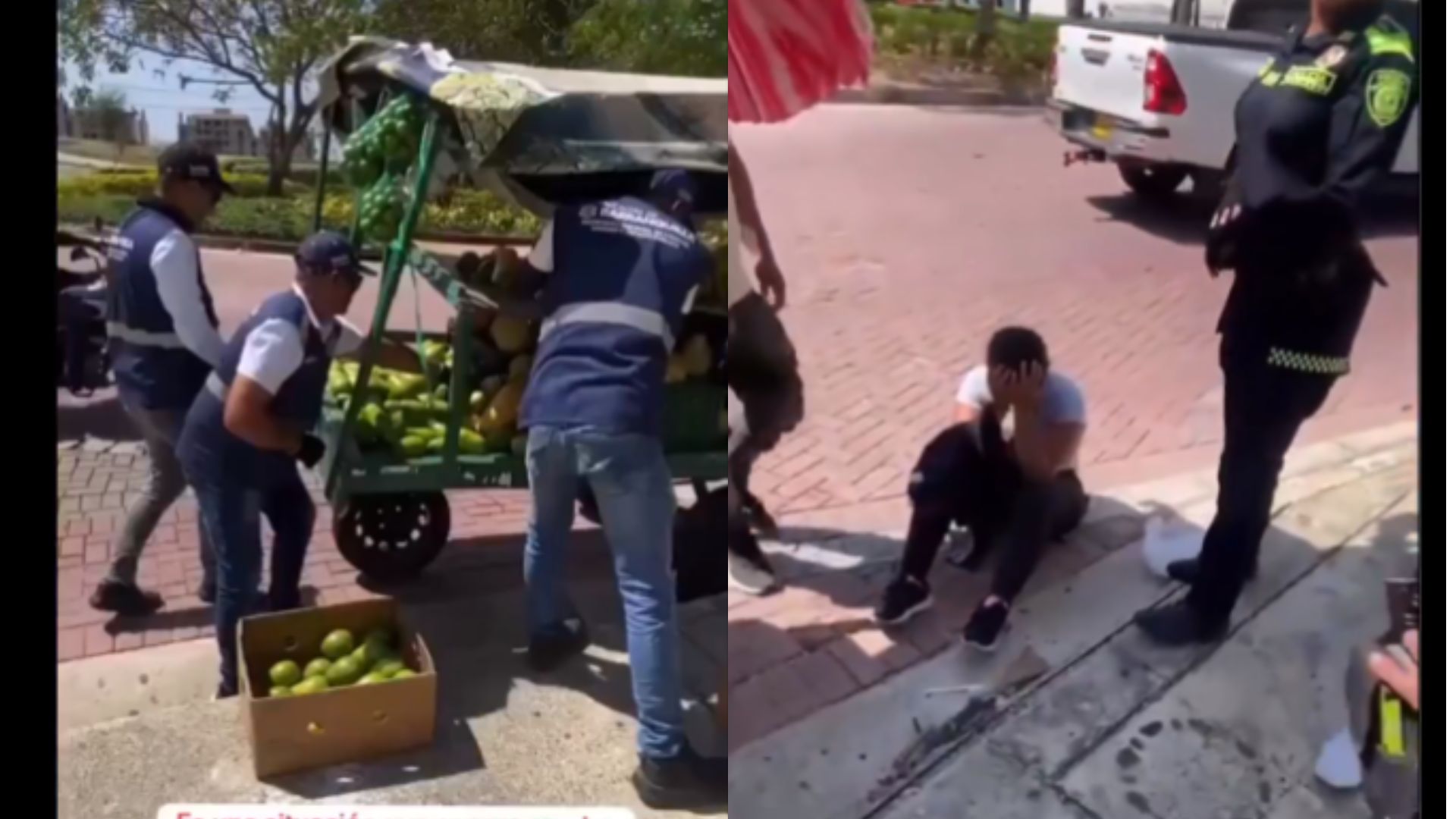 Funcionarios de Alcaldía de Barranquilla quitaron carro a vendedora ambulante 