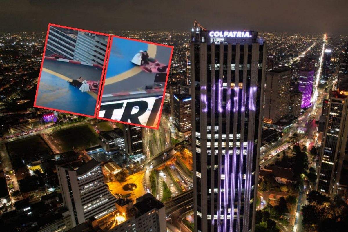 Imágenes del joven que alquiló el helipuerto de la Torre Colpatria para hacerle un picnic de San Valentín a su novia