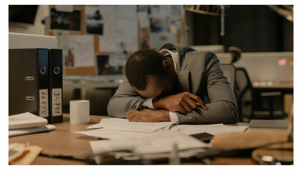 Trabajador dormido / Cortesía 