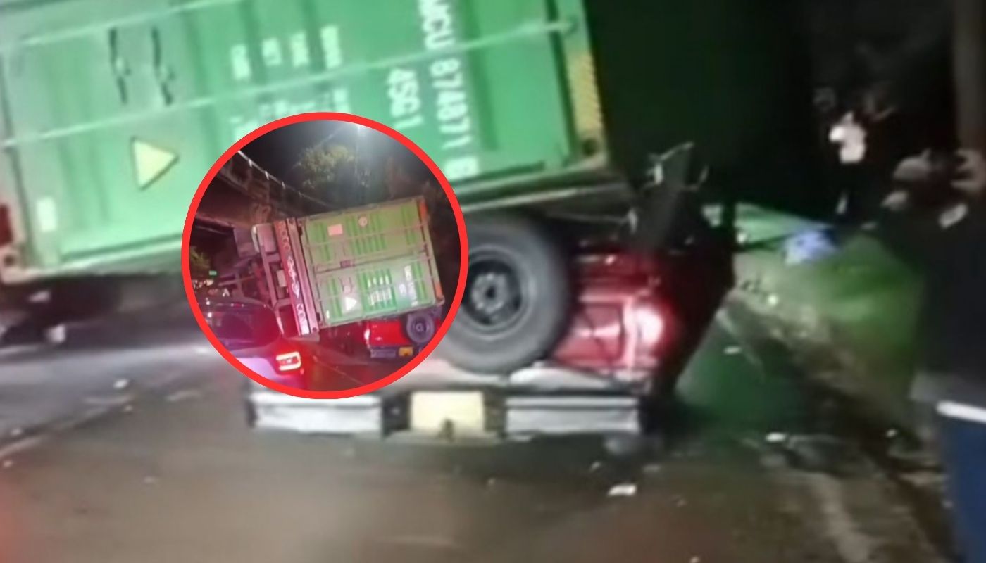 Tractomula se volcó sobre un vehículo en Bogotá y accidente dejó 5 heridos