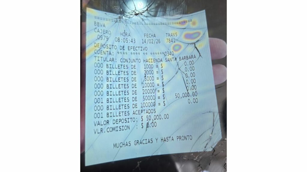 Soporte del comprobante del pago de la penalidad / Captura de pantalla Infobae