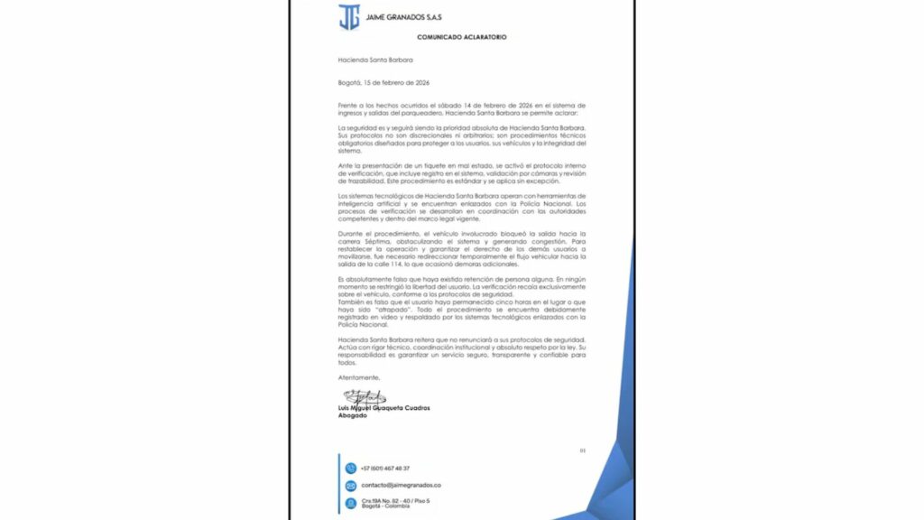 Respuesta de centro comercial Santa Bárbara / captura de pantalla Semana 