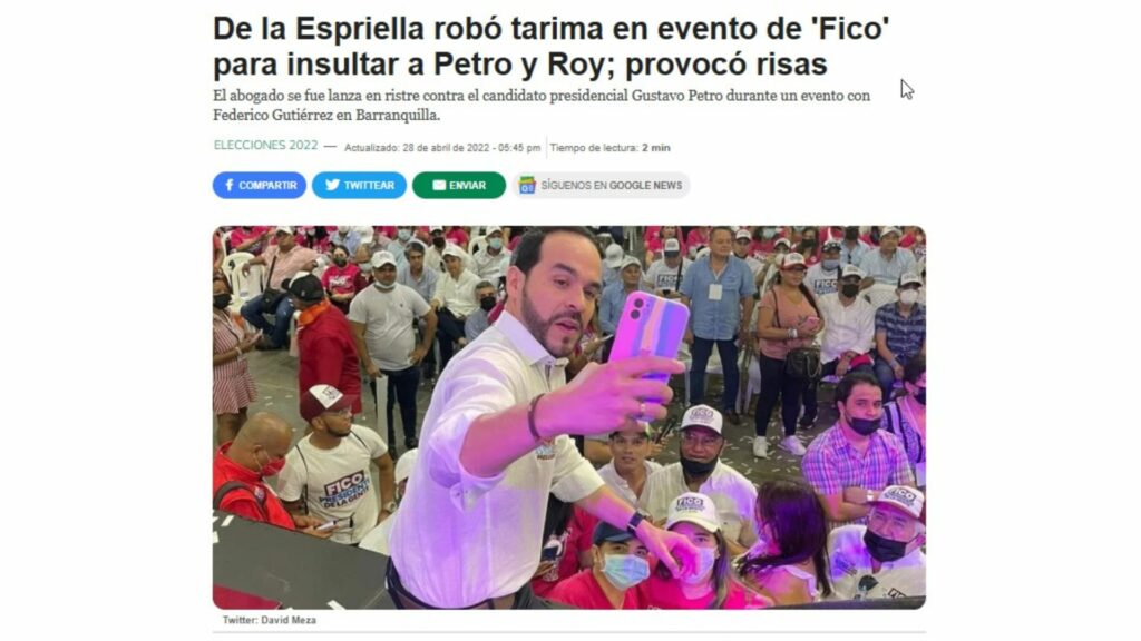 Foto de la publicación original de Abelardo de la Espriella 2022 / Pulzo 