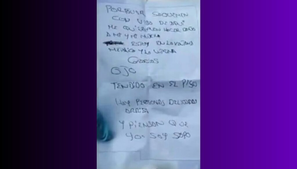 Carta encontrada en el bronx