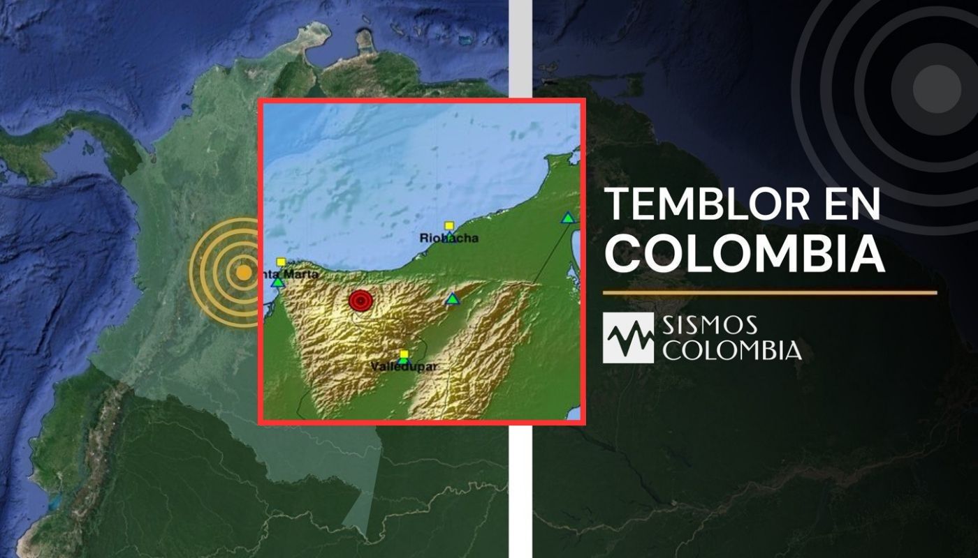  Temblor en Colombia de magnitud 3.2 en Dibulla - La Guajira este 19 de febrero